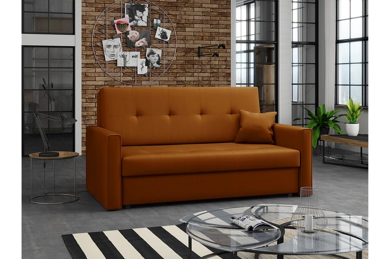 Denegal 2-sits Bäddsoffa Brun - Möbler - Vardagsrum - Bäddsoffor