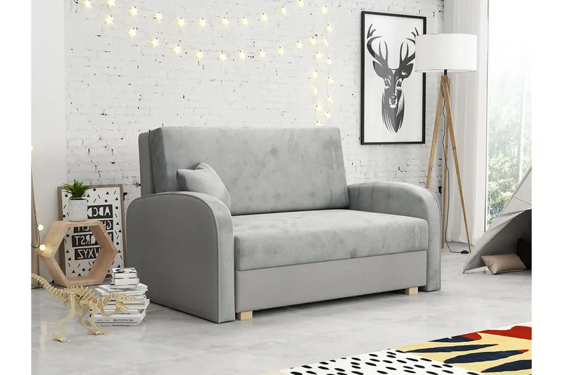 Denegal 2-sits Bäddsoffa Ljusgrå - Möbler - Vardagsrum - Bäddsoffor