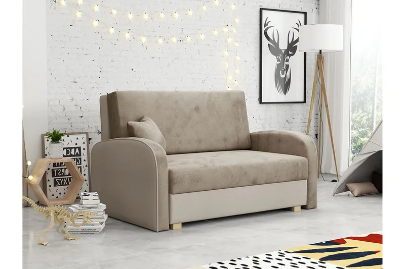 Denegal 2-sits Bäddsoffa NO_BRAND beige - Möbler - Vardagsrum - Bäddsoffor
