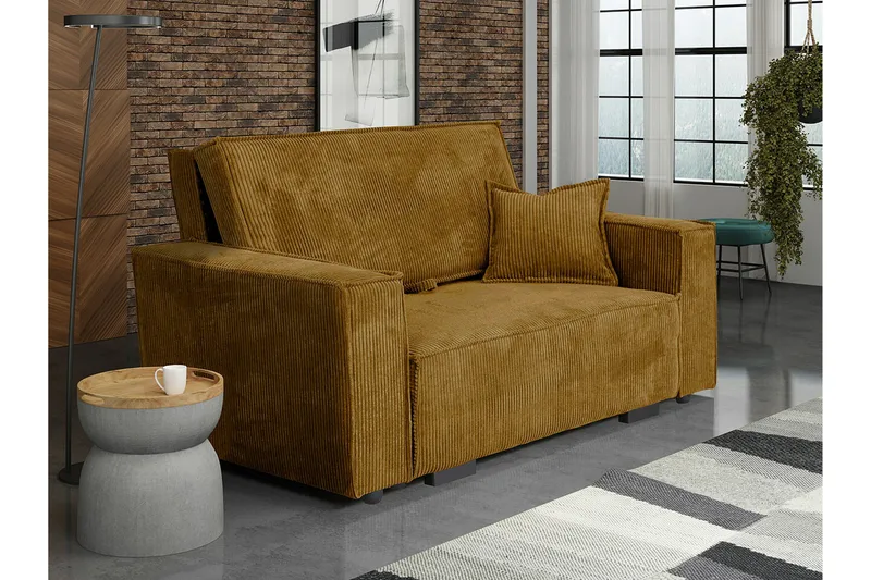 Denegal 2-sits Bäddsoffa NO_BRAND Dark yellow - Möbler - Vardagsrum - Bäddsoffor