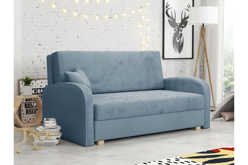 Denegal 2-sits Bäddsoffa NO_BRAND Light Blue/Dark Blue - Möbler - Vardagsrum - Bäddsoffor