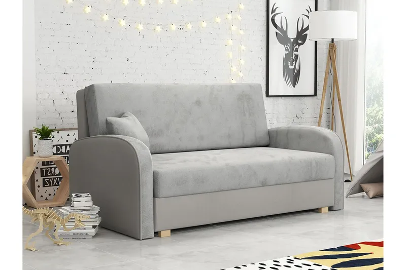 Denegal 2-sits Bäddsoffa NO_BRAND Light grey/Dark grey - Möbler - Vardagsrum - Bäddsoffor