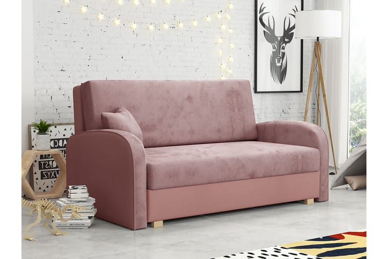 Denegal 2-sits Bäddsoffa Rosa - Möbler - Vardagsrum - Bäddsoffor