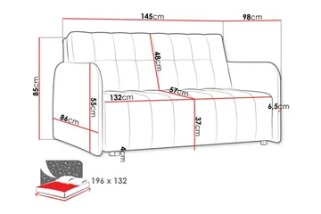 Denegal 2-sits Bäddsoffa - Möbler - Vardagsrum - Bäddsoffor