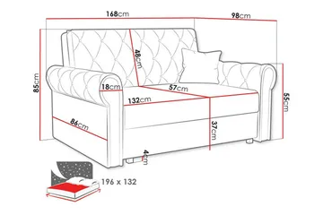 Denegal 2-sits Bäddsoffa - Möbler - Vardagsrum - Bäddsoffor
