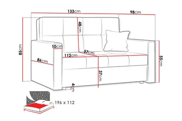 Denegal 2-sits Bäddsoffa - Möbler - Vardagsrum - Bäddsoffor