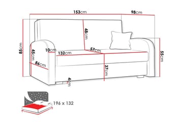 Denegal 2-sits Bäddsoffa - Möbler - Vardagsrum - Bäddsoffor
