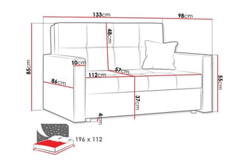 Denegal 2-sits Bäddsoffa - Möbler - Vardagsrum - Bäddsoffor