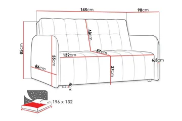 Denegal 2-sits Bäddsoffa - Möbler - Vardagsrum - Bäddsoffor