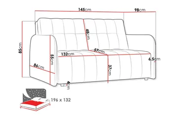 Denegal 2-sits Bäddsoffa - Möbler - Vardagsrum - Bäddsoffor