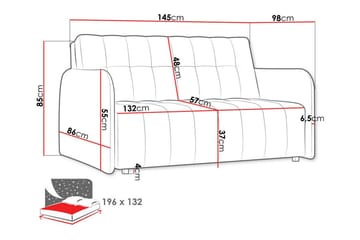 Denegal 2-sits Bäddsoffa - Möbler - Vardagsrum - Bäddsoffor