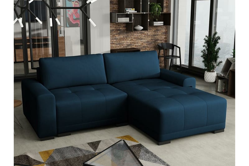 Denegal 2-sits Hörnbäddsoffa Mörkblå - Möbler - Vardagsrum - Bäddsoffor - Hörnbäddsoffa