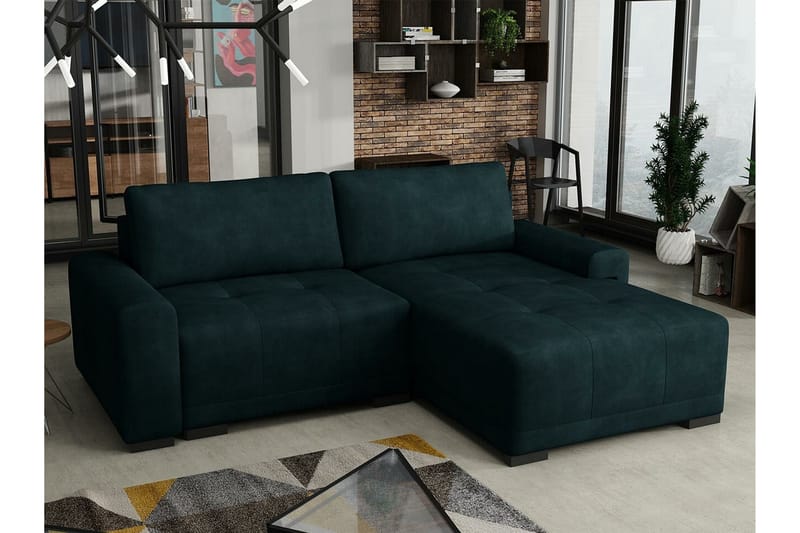 Denegal 2-sits Hörnbäddsoffa Mörkgrön - Möbler - Vardagsrum - Bäddsoffor - Hörnbäddsoffa