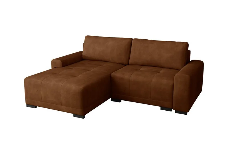 Denegal 2-sits Hörnbäddsoffa NO_BRAND Brown - Möbler - Vardagsrum - Bäddsoffor - Hörnbäddsoffa
