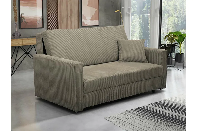 Denegal 2-sits liten bäddsoffa i Manchester - Beige - Möbler - Vardagsrum - Bäddsoffor