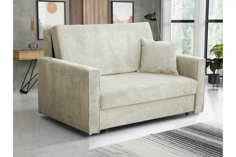Denegal 2-sits liten bäddsoffa i Manchester - Beige - Möbler - Vardagsrum - Bäddsoffor