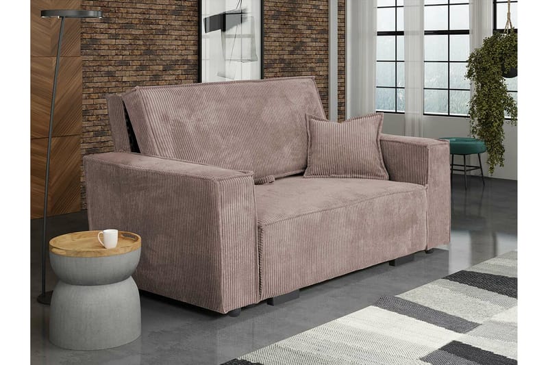 Denegal 2-sits liten bäddsoffa i Manchester - Brun - Möbler - Vardagsrum - Bäddsoffor