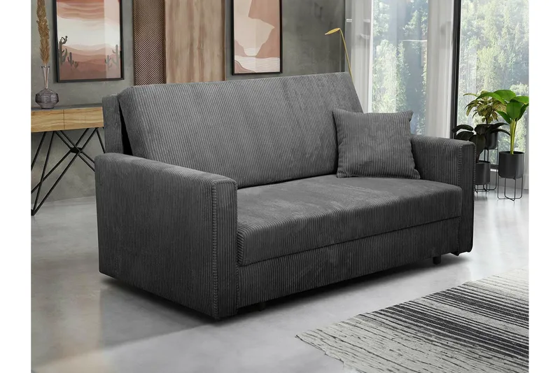 Denegal 2-sits liten bäddsoffa i Manchester - Grå - Möbler - Vardagsrum - Bäddsoffor