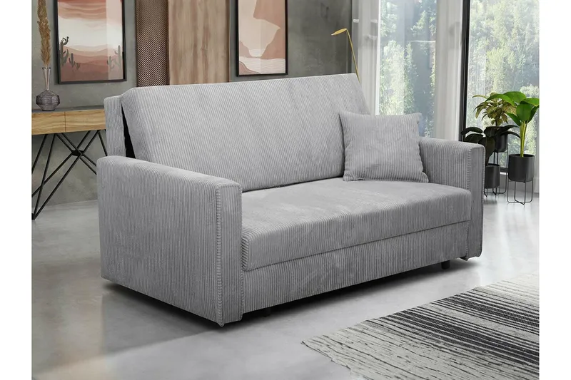 Denegal 2-sits liten bäddsoffa i Manchester - Grå - Möbler - Vardagsrum - Bäddsoffor