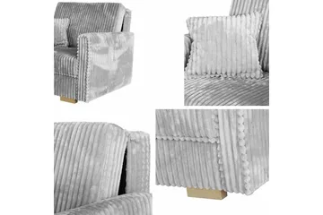 Denegal 2-sits liten bäddsoffa i Sammet - Grå - Möbler - Vardagsrum - Bäddsoffor