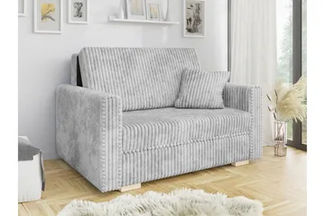 Denegal 2-sits liten bäddsoffa i Sammet - Grå - Möbler - Vardagsrum - Bäddsoffor