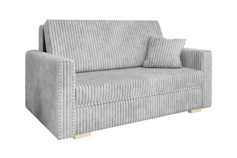 Denegal 2-sits liten bäddsoffa i Sammet - Grå - Möbler - Vardagsrum - Bäddsoffor