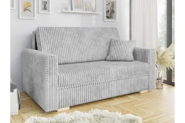 Denegal 2-sits liten bäddsoffa i Sammet - Grå - Möbler - Vardagsrum - Bäddsoffor