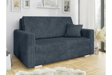 Denegal 2-sits liten bäddsoffa i Sammet - Grå - Möbler - Vardagsrum - Bäddsoffor