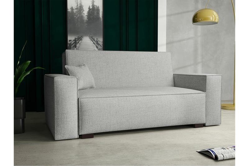 Denegal 2-sits liten bäddsoffa i Tyg - Grå - Möbler - Vardagsrum - Bäddsoffor