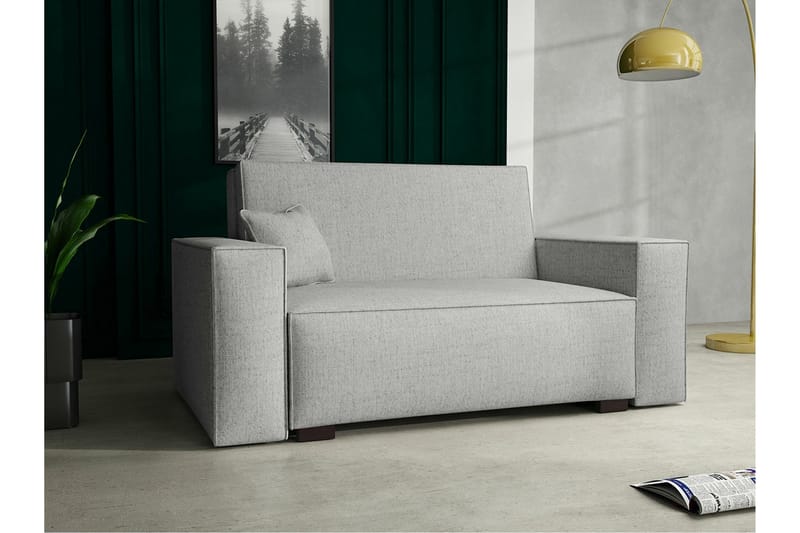 Denegal 2-sits liten bäddsoffa i Tyg - Grå - Möbler - Vardagsrum - Bäddsoffor