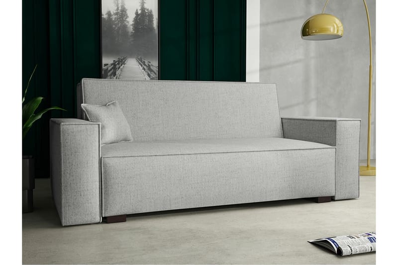 Denegal 2-sits liten bäddsoffa i Tyg - Grå - Möbler - Vardagsrum - Bäddsoffor