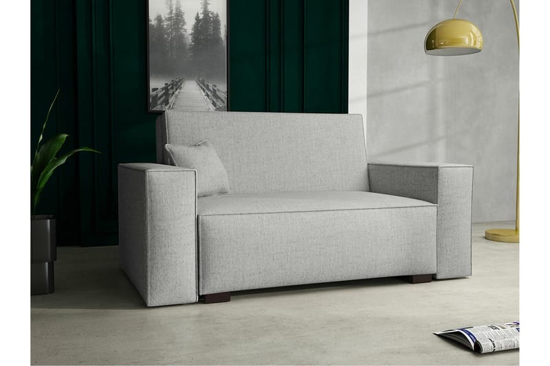 Denegal 2-sits liten bäddsoffa i Tyg - Grå - Möbler - Vardagsrum - Bäddsoffor