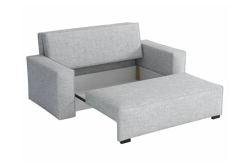 Denegal 2-sits liten bäddsoffa i Tyg - Grå - Möbler - Vardagsrum - Bäddsoffor