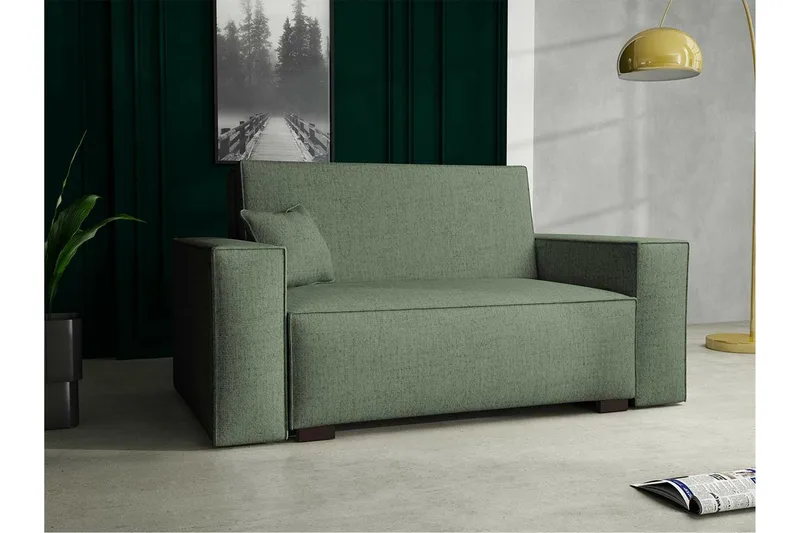 Denegal 2-sits liten bäddsoffa i Tyg - Grön - Möbler - Vardagsrum - Bäddsoffor