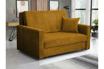 Denegal 2-sits liten bäddsoffa i Tyg - Gul - Möbler - Vardagsrum - Bäddsoffor