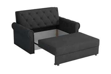 Denegal 2-sits liten bäddsoffa i Plysch - Grå - Möbler - Vardagsrum - Bäddsoffor