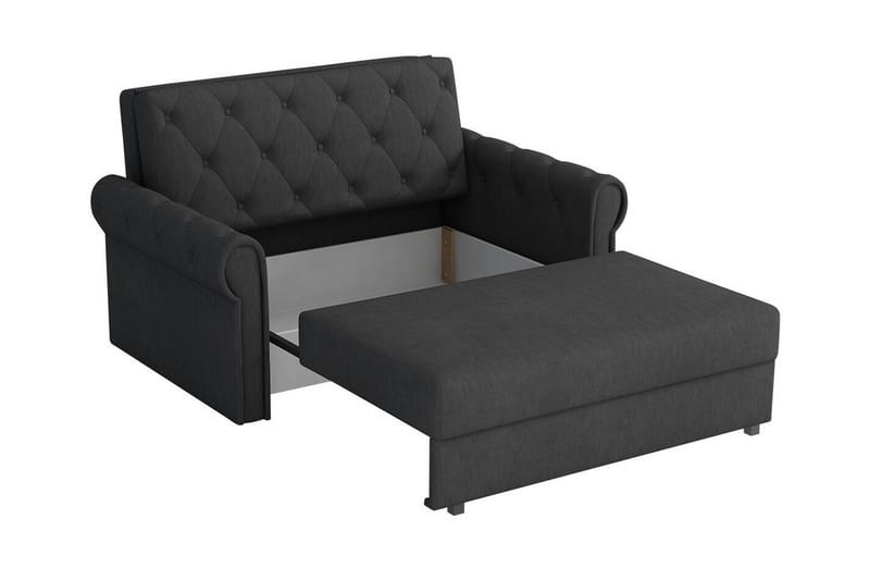 Denegal 2-sits liten bäddsoffa i Plysch - Grå - Möbler - Vardagsrum - Bäddsoffor