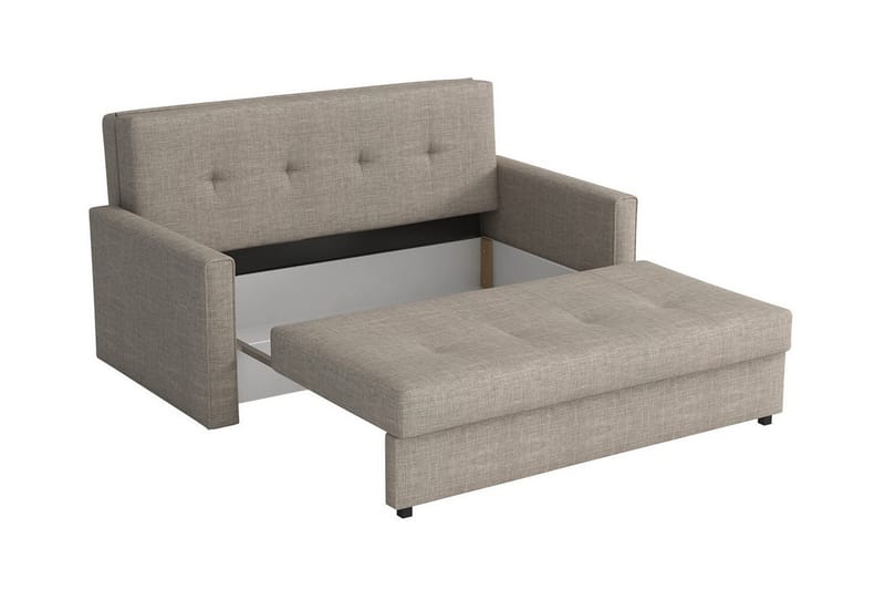 Denegal 2-sits liten bäddsoffa i Plysch - Beige - Möbler - Vardagsrum - B äddsoffor