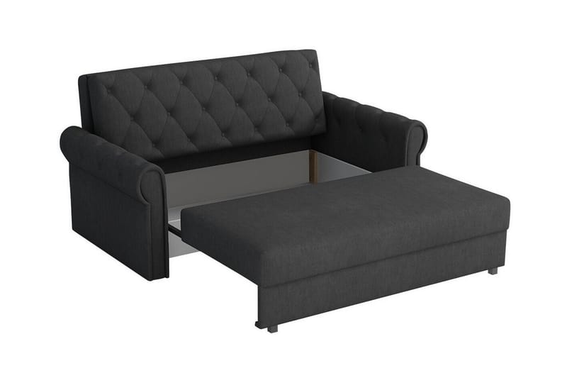Denegal 2-sits liten bäddsoffa i Plysch - Grå - Möbler - Vardagsrum - Bäddsoffor