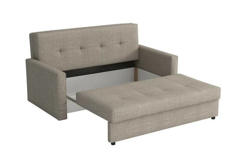 Denegal 2-sits liten bäddsoffa i Plysch - Grå - Möbler - Vardagsrum - Bäddsoffor