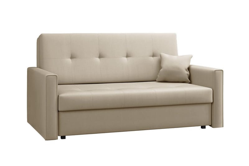 Denegal 2-sits liten bäddsoffa i Plysch, Beige