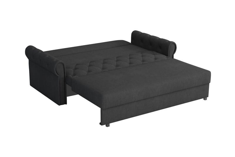 Denegal 2-sits liten bäddsoffa i Plysch - Grå - Möbler - Vardagsrum - Bäddsoffor