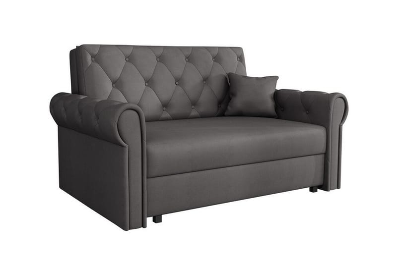 Denegal 2-sits liten bäddsoffa i Plysch, Grå