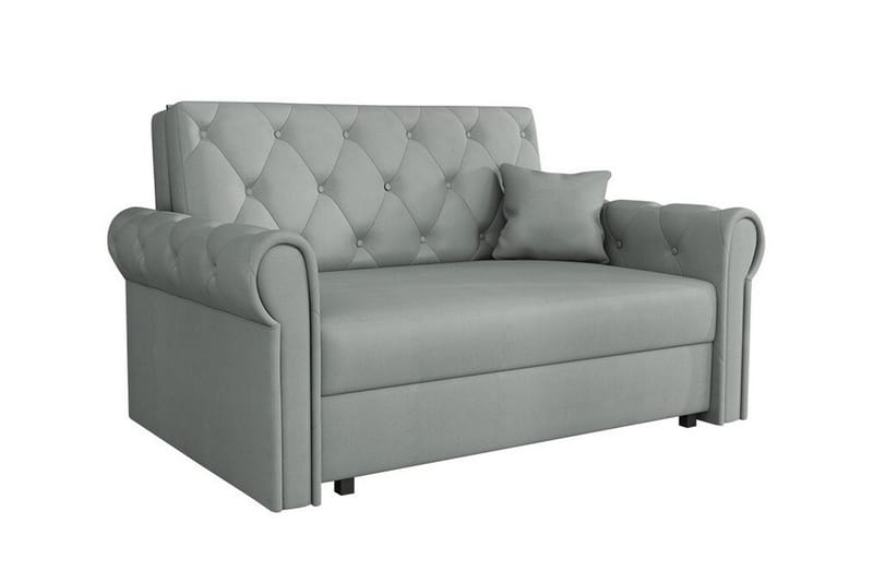 Denegal 2-sits liten bäddsoffa i Plysch, Grå