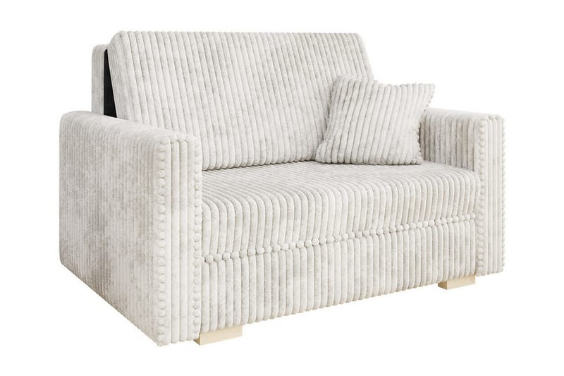 Denegal 2-sits liten bäddsoffa i Plysch - Beige - Möbler - Vardagsrum - Bäddsoffor