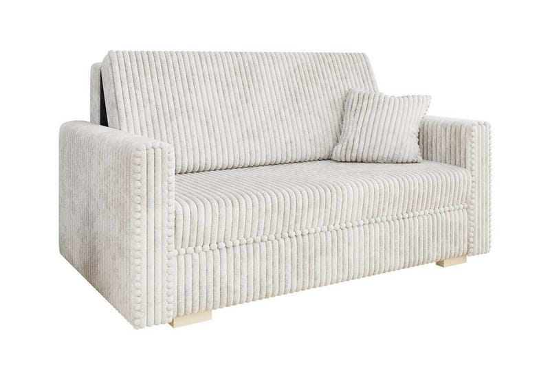 Denegal 2-sits liten bäddsoffa i Plysch, Beige