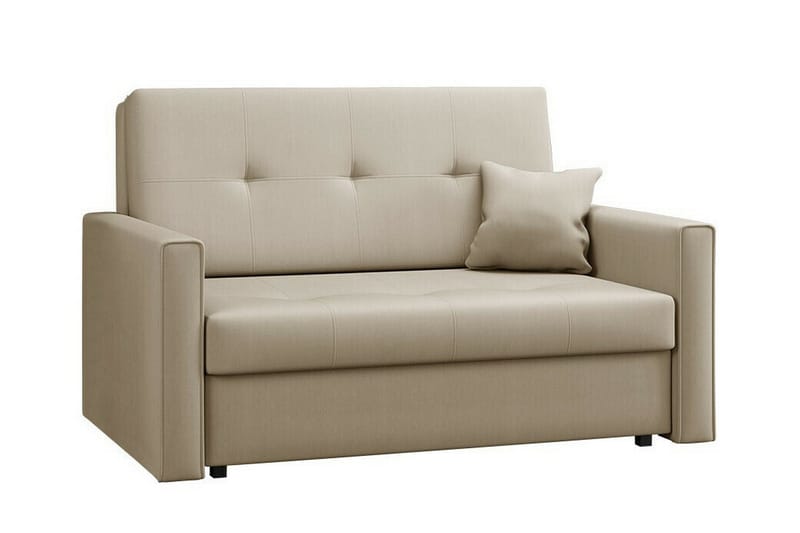 Denegal 2-sits liten bäddsoffa i Plysch, Beige