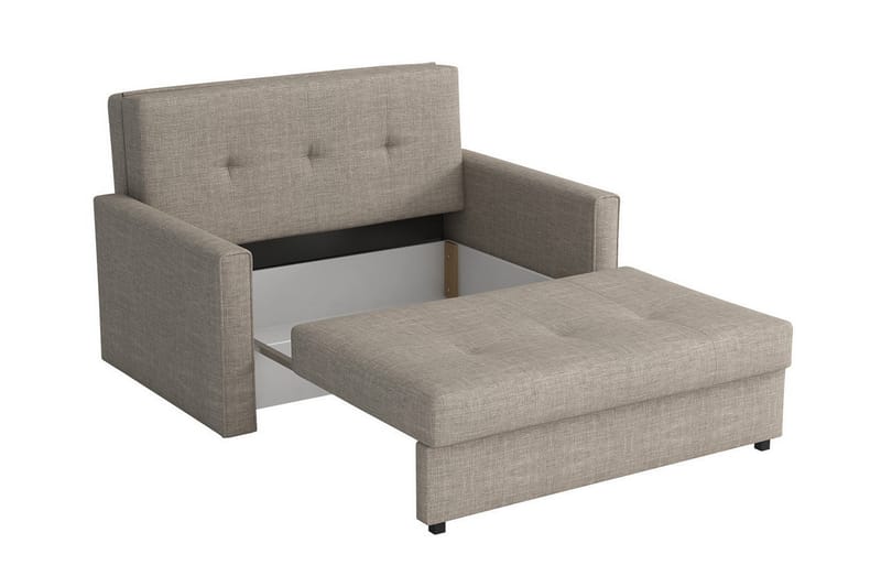 Denegal 2-sits liten bäddsoffa i Plysch - Beige - Möbler - Vardagsrum - Bäddsoffor