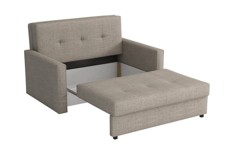 Denegal 2-sits liten bäddsoffa i Plysch - Gul - Möbler - Vardagsrum - Bäddsoffor