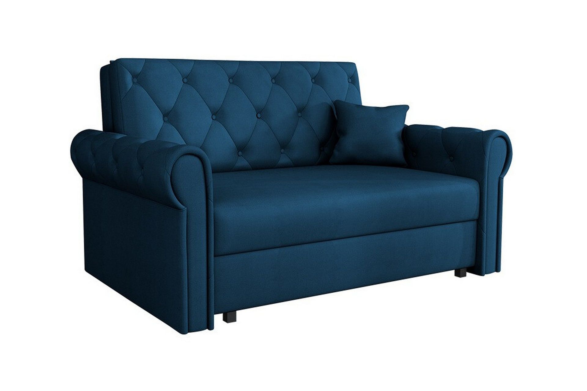 Denegal 2-sits liten b&auml;ddsoffa i Plysch - Bl&aring;